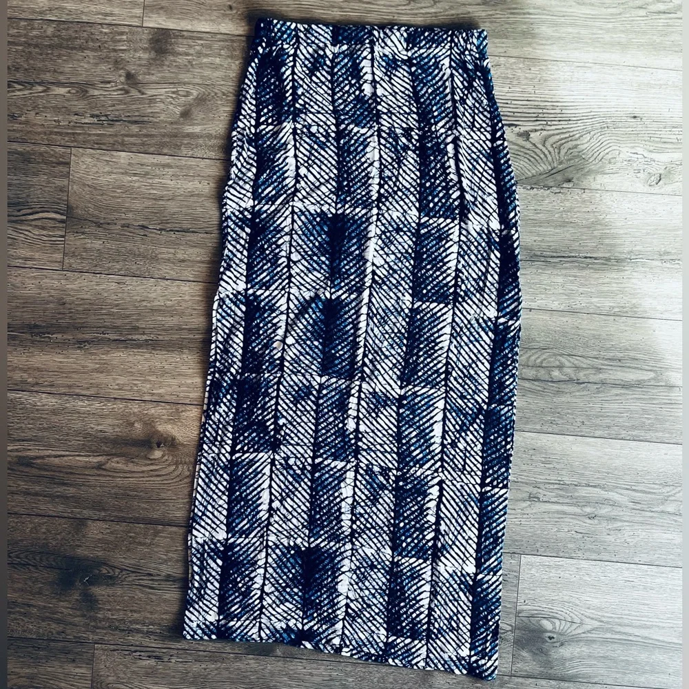 MICHAEL Michael Kors Women’s Elastic Waist Maxi Skirt Double Side Slits Medium